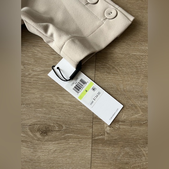 Calvin Klein Tan Belted Dress SZ 4 NWT - Picture 3 of 9